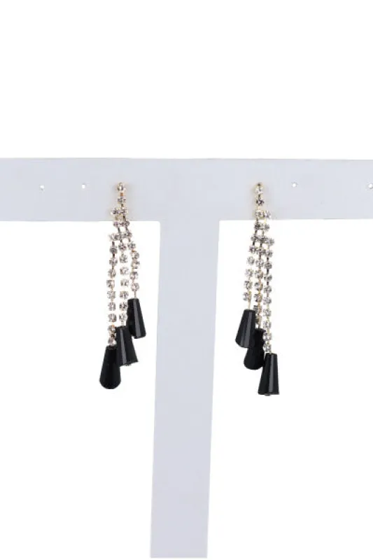 Aretes colgantes tiras brillos cuentas sold by Shasa