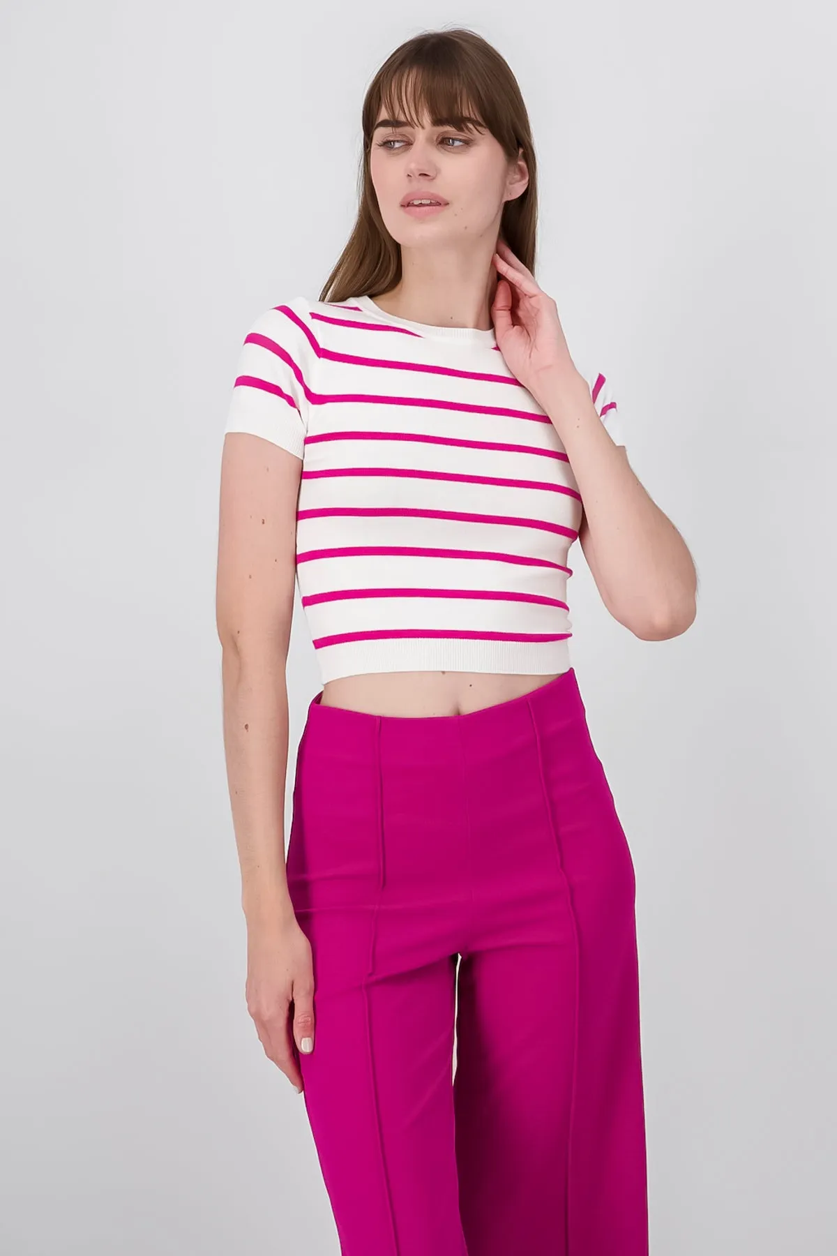 Top tejido manga corta rayas sold by Shasa product image thumbnail 2