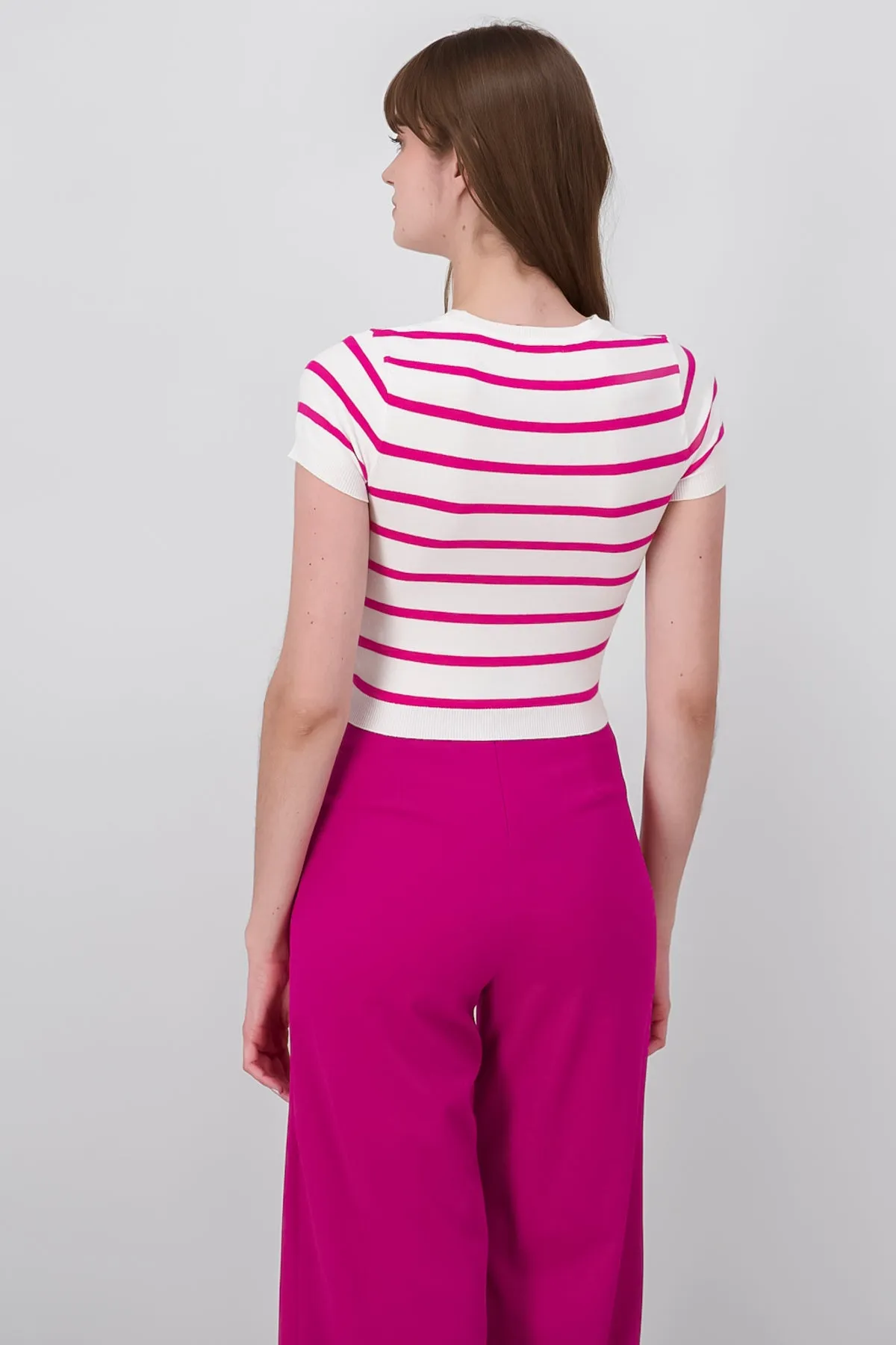 Top tejido manga corta rayas sold by Shasa product image thumbnail 4