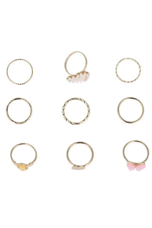 Set 9 Anillos Multidiseños sold by Shasa