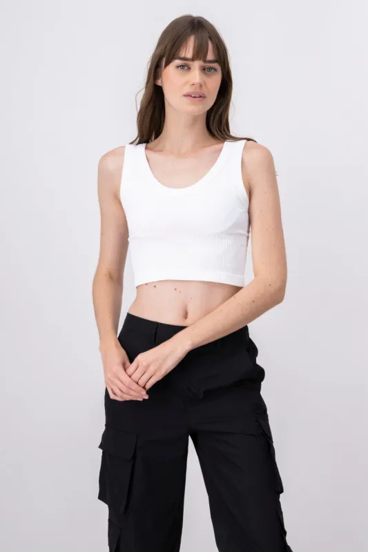 Top crop acanalado copas sold by Shasa