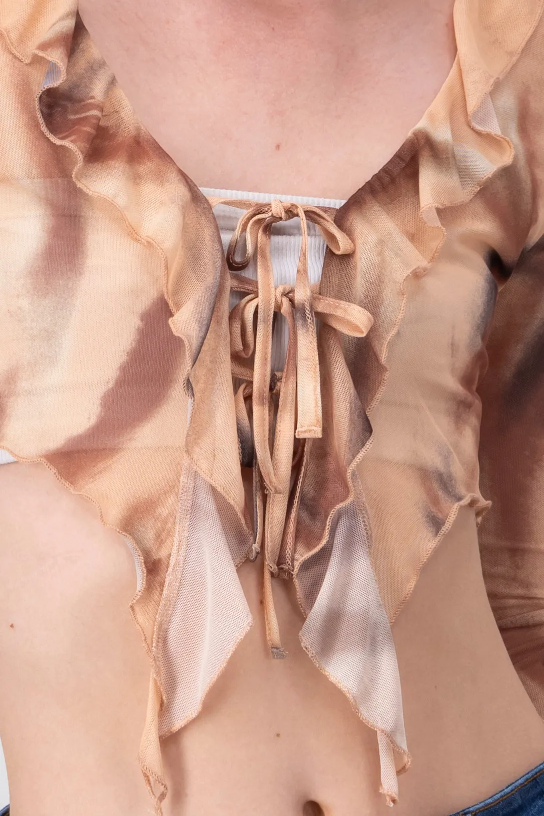 Top crop mesh manga campana sold by Shasa product image thumbnail 5