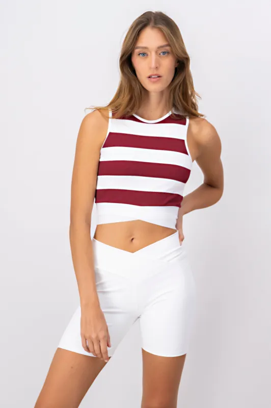 Top rayas cintura cruzada sold by Shasa