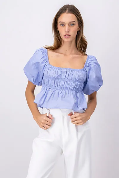 Top popelina manga corta abullonada sold by Shasa product image thumbnail 2