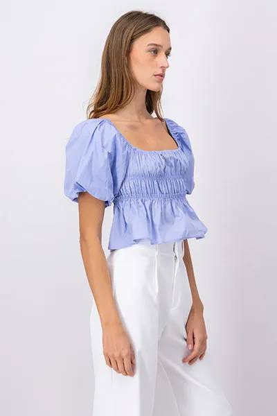 Top popelina manga corta abullonada sold by Shasa product image thumbnail 4