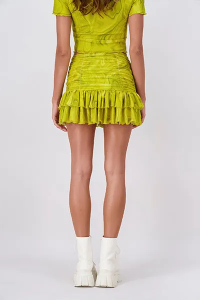 Falda mini mesh fruncida sold by Shasa product image thumbnail 4