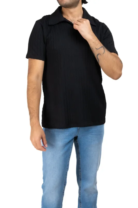 Playera cuello polo entretejida sold by Shasa