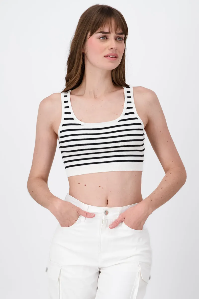 Top tejido manga sin rayas sold by Shasa