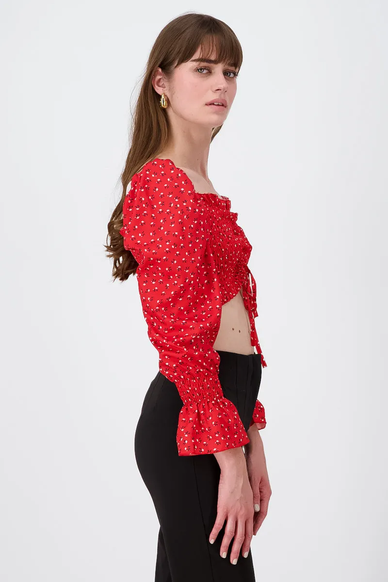 Blusa crop flores manga larga sold by Shasa product image thumbnail 3