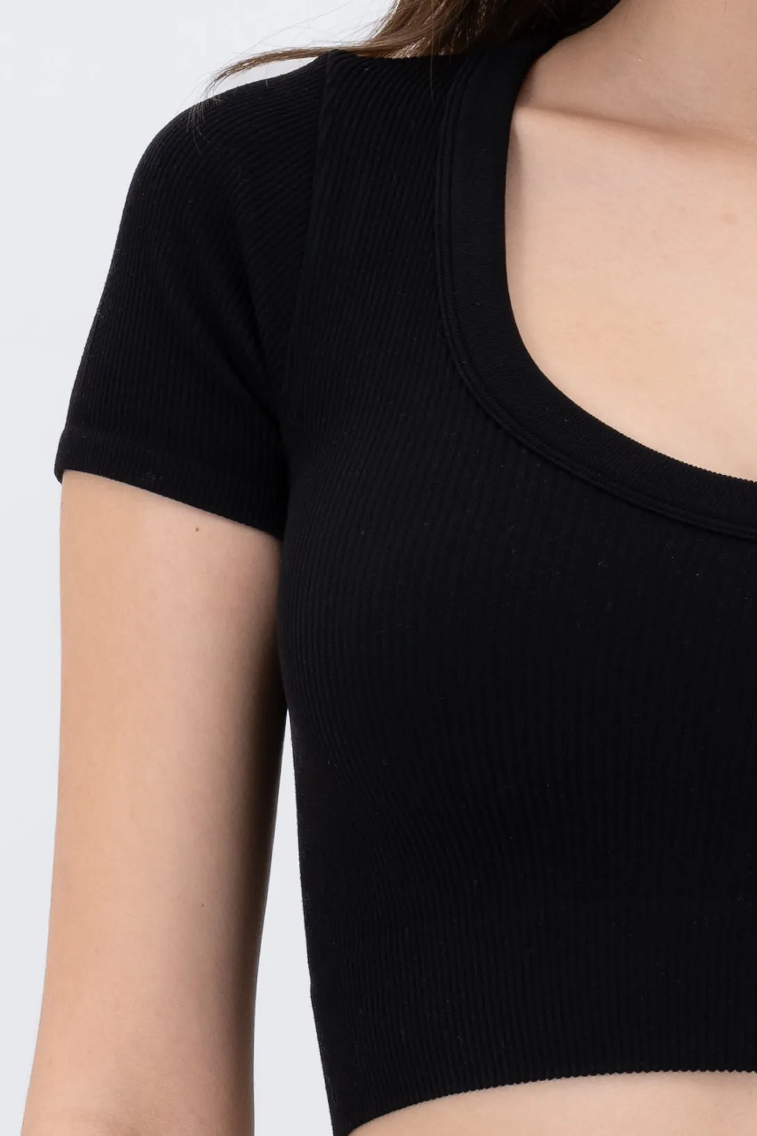 Top Rib Manga Corta Cuello V sold by Shasa product image thumbnail 5