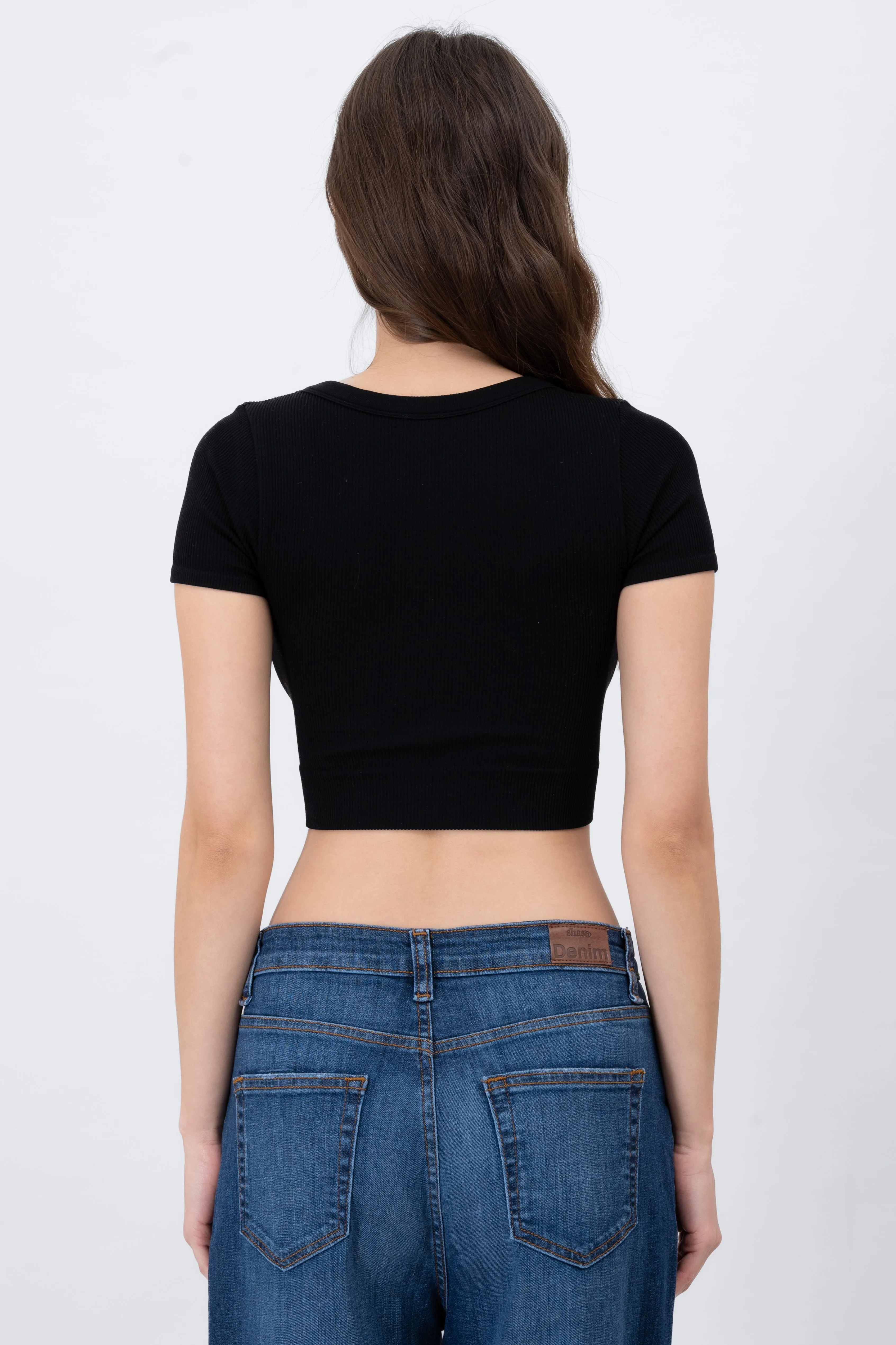 Top Rib Manga Corta Cuello V sold by Shasa product image thumbnail 4