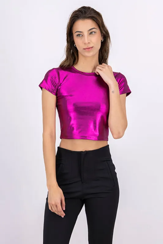 Top manga corta metálico sold by Shasa