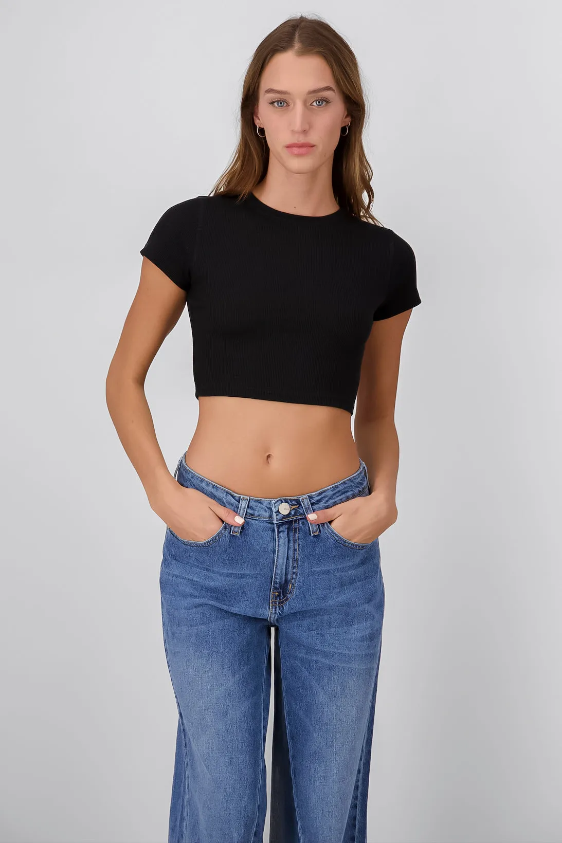 Top manga corta rib sold by Shasa product image thumbnail 2