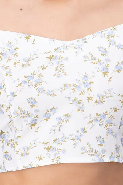 Top crop manga abullonada flores sold by Shasa product image thumbnail 2