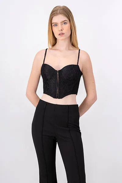 Top bustier encaje floreado sold by Shasa