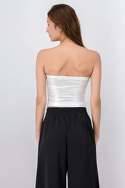 Top strapless plisado metálico sold by Shasa product image thumbnail 4