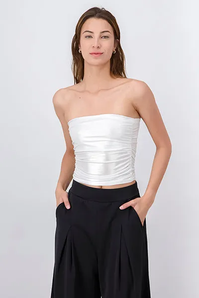 Top strapless plisado metálico sold by Shasa product image thumbnail 2