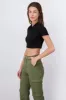Top crop cuello polo liso sold by Shasa