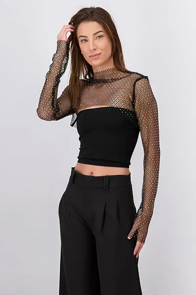 Top Crop Red Pedrería sold by Shasa