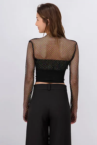 Top Crop Red Pedrería sold by Shasa product image thumbnail 4