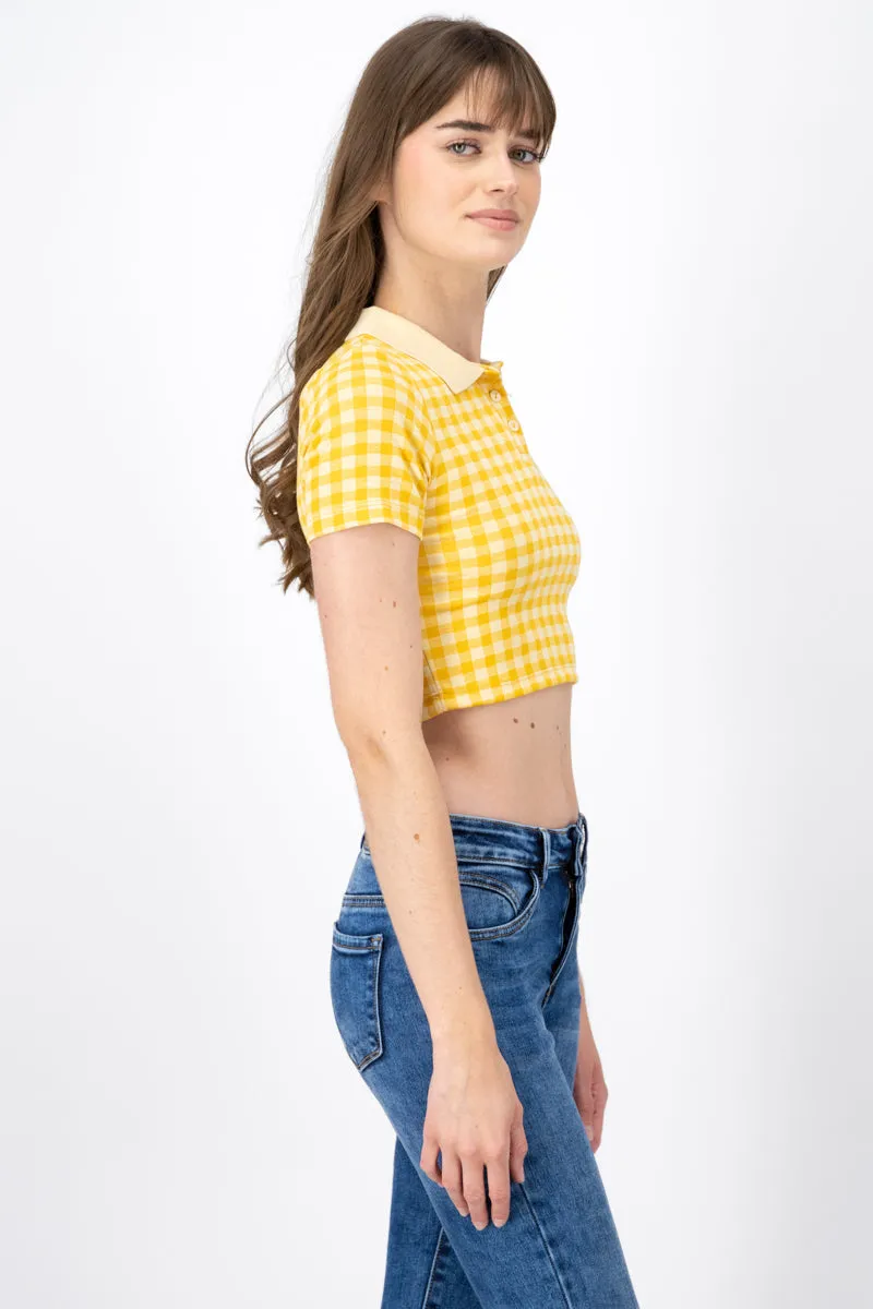 Top cuadros cuello polo sold by Shasa product image thumbnail 3