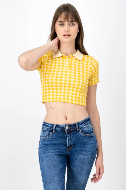 Top cuadros cuello polo sold by Shasa