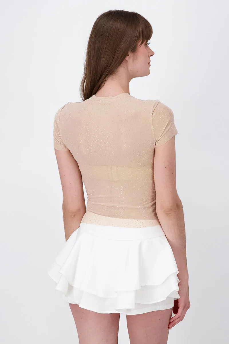 Top mesh brillos manga corta sold by Shasa product image thumbnail 4