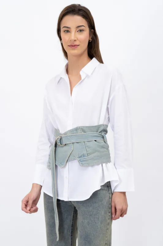 Cinturón Ancho Denim sold by Shasa