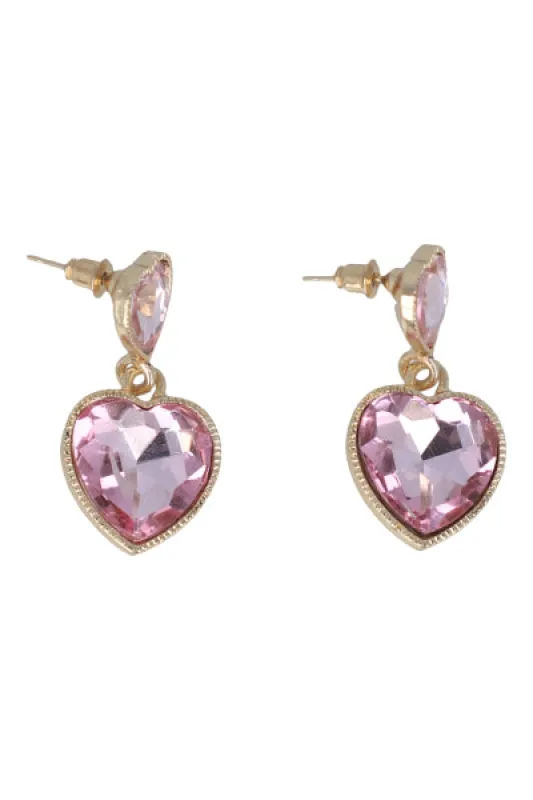 Aretes Largos Doble Corazón sold by Shasa