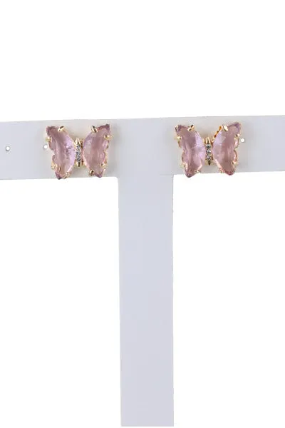 Aretes mariposa brillos sold by Shasa