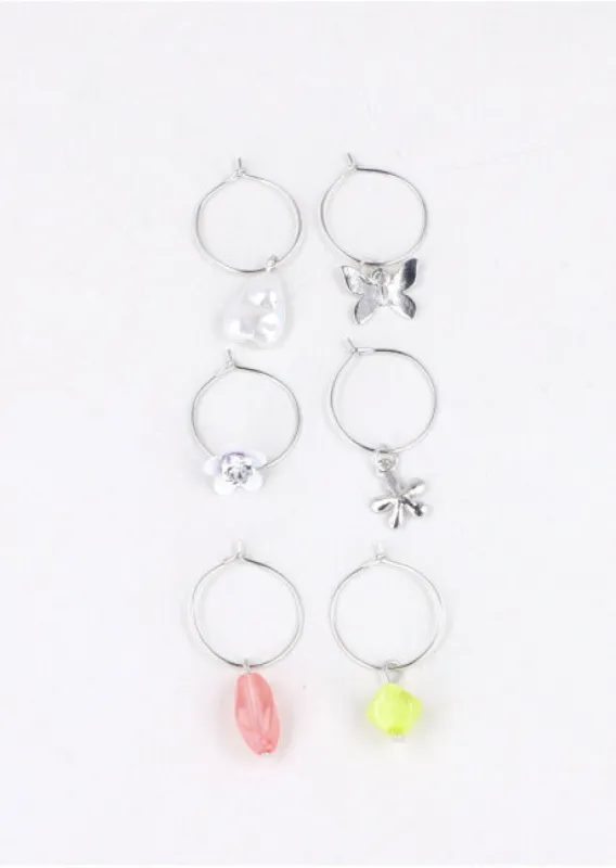 Set 6 aros mariposa sold by Shasa