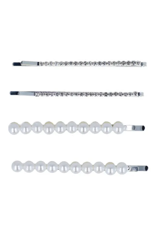 Set 4 piezas pasadores perlas sold by Shasa