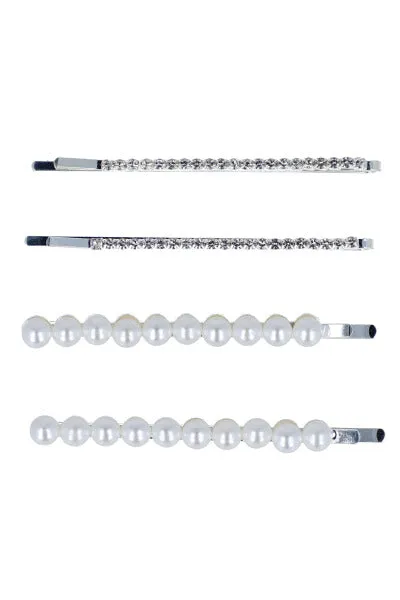 Set 4 piezas pasadores perlas sold by Shasa