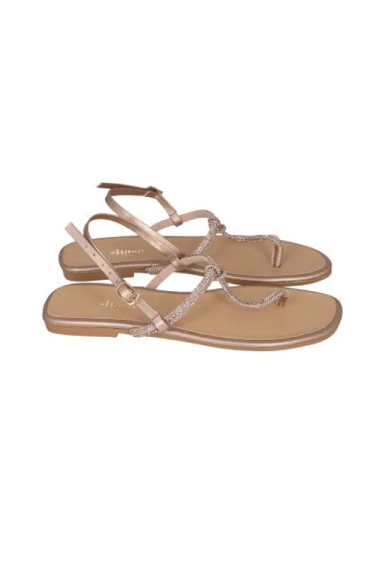 Sandalia Tiras Nudo Brillos sold by Shasa