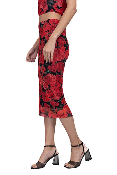 Falda Midi Flores sold by Shasa product image thumbnail 3