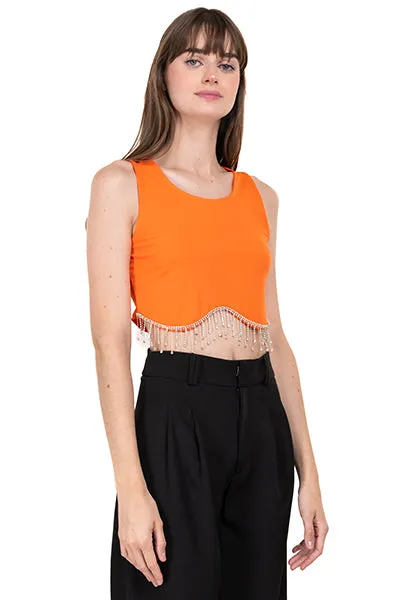 Top Crop Sin Manga Detalle Brillos sold by Shasa product image thumbnail 3