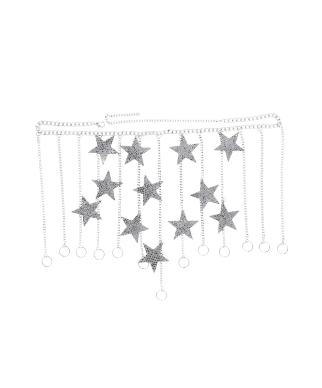 Cinturón cadena colgantes estrellas sold by Shasa