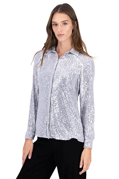 Camisa lentejuelas flecos sold by Shasa product image thumbnail 3