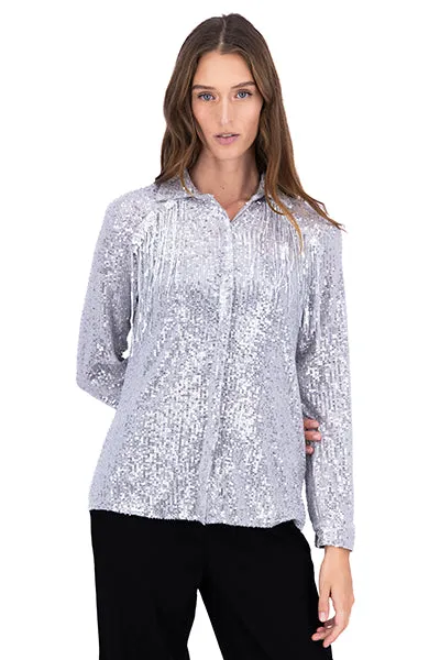Camisa lentejuelas flecos sold by Shasa product image thumbnail 2