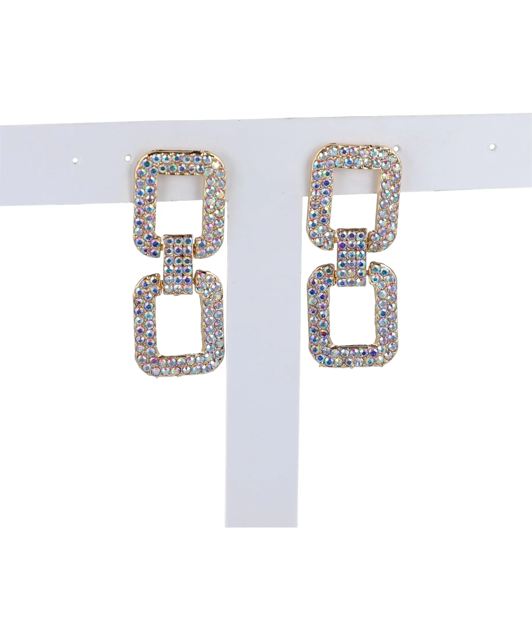 Aretes Eslabon Brillos Color sold by Shasa