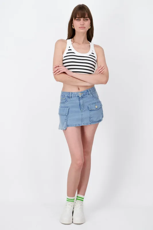 Falda cargo 3 bolsas sold by Shasa