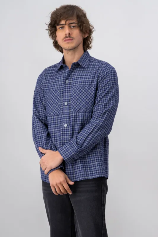 Camisa bolsillo doble cuadros sold by Shasa