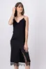 Vestido midi lencero detalle encaje sold by Shasa