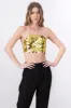Top crop halter lentejuela maxi sold by Shasa