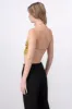 Top crop halter lentejuela maxi sold by Shasa