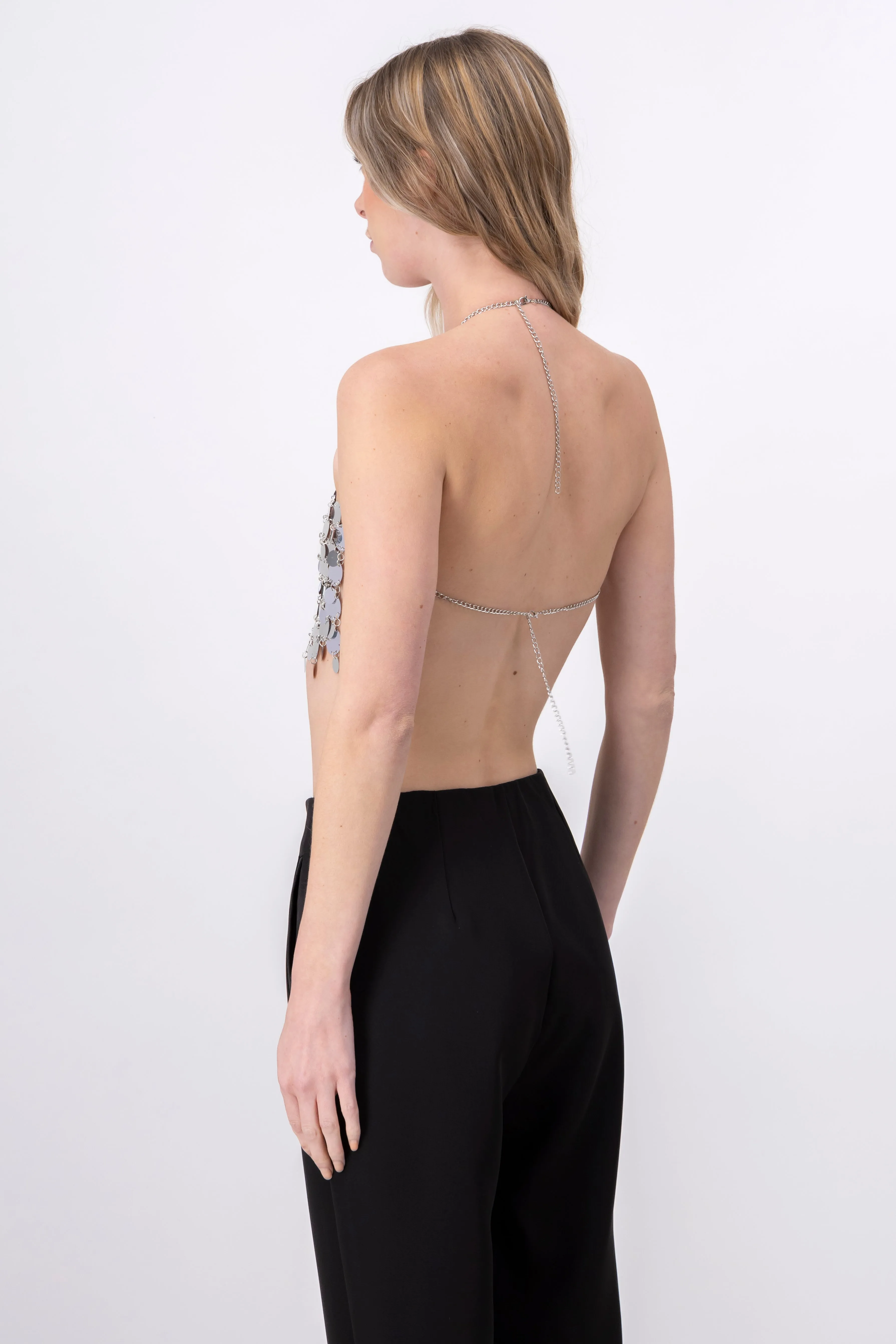 Top crop halter lentejuela maxi sold by Shasa product image thumbnail 4