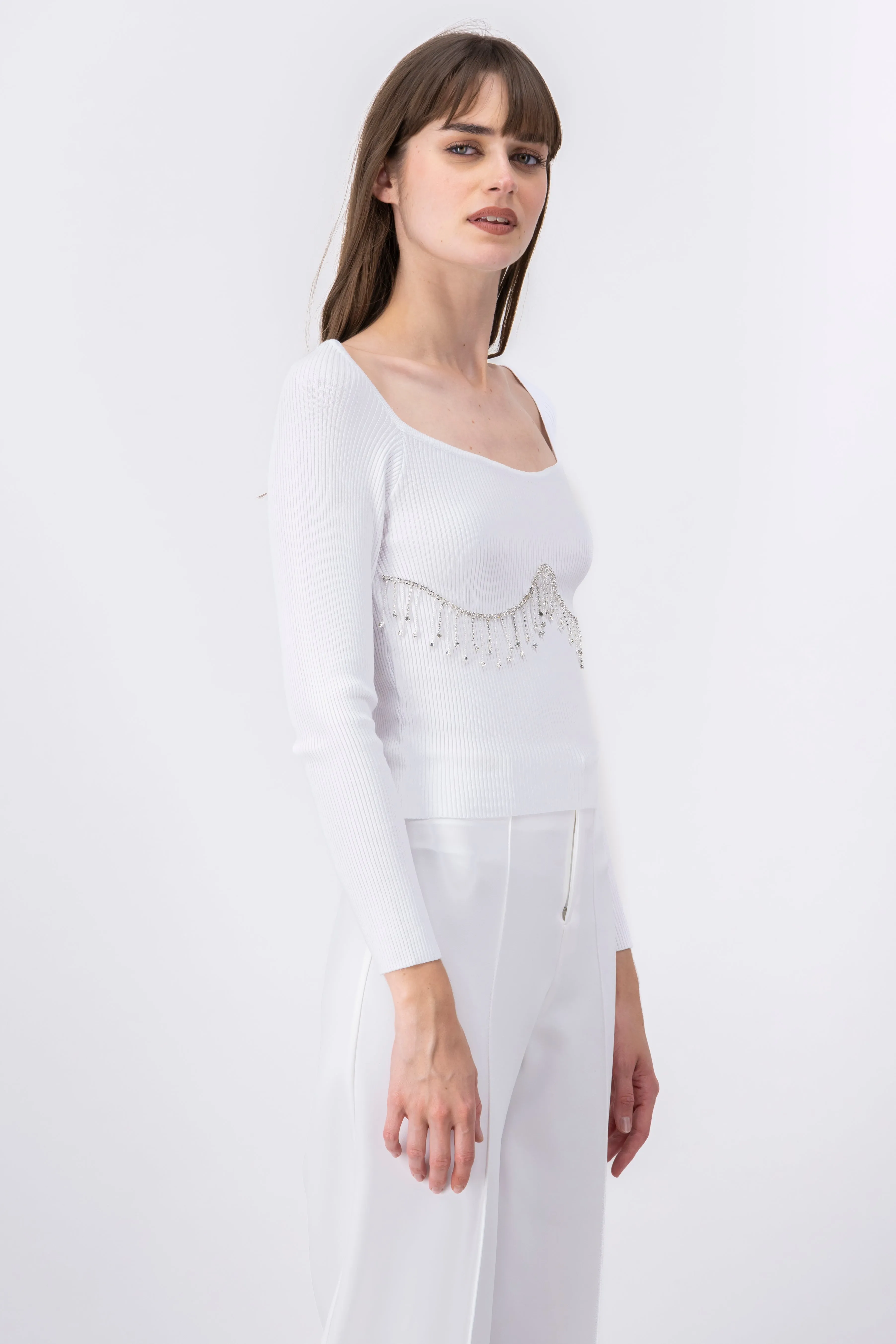 Top manga larga flecos brillos sold by Shasa product image thumbnail 3