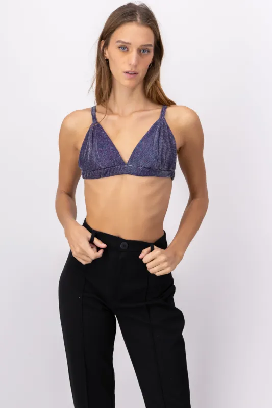 Top crop tirantes lurex sold by Shasa