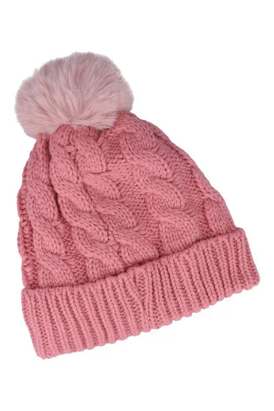 Gorro tejido trenzado pompón sold by Shasa product image thumbnail 3