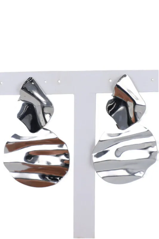 Aretes Doble Circulo Textura sold by Shasa